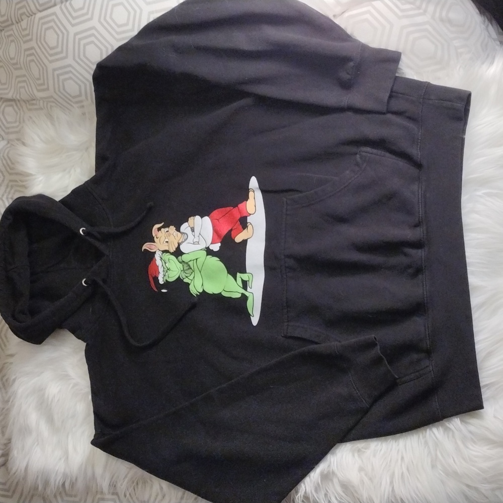 Icy Rabbit/Grinch hooded sweatshirt Blk sz XL unisex